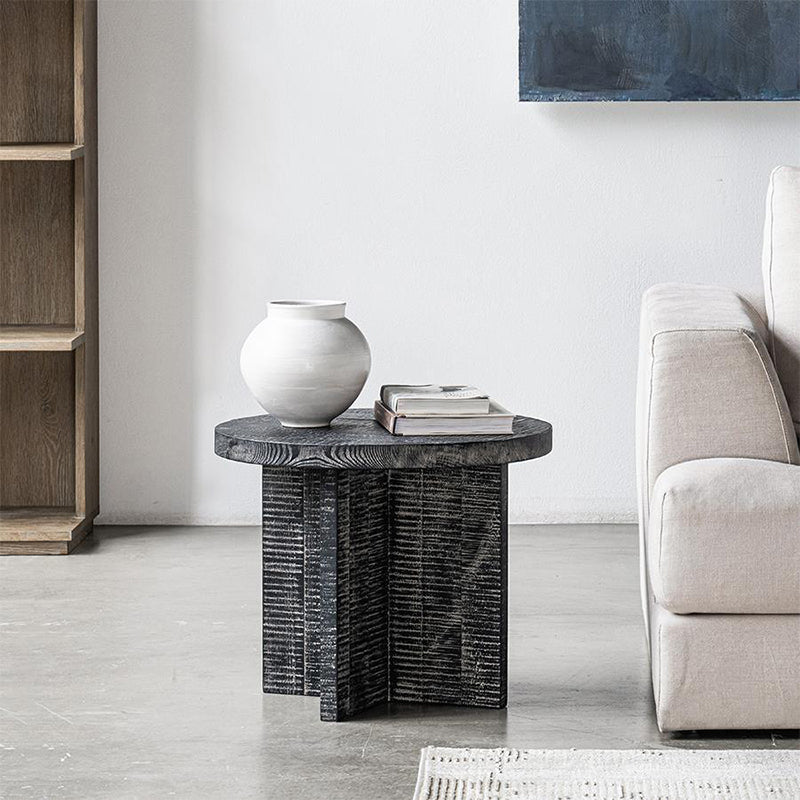 Contemporary Wooden Coffee Table Round Espresso Wood Cocktail Table Clearhalo 'Coffee & Accent Tables' 'Coffee Tables' 'coffee_tables' 'furn' 'furn_coffee_tables' 'Furniture' 'Living Room Furniture' 6761571
