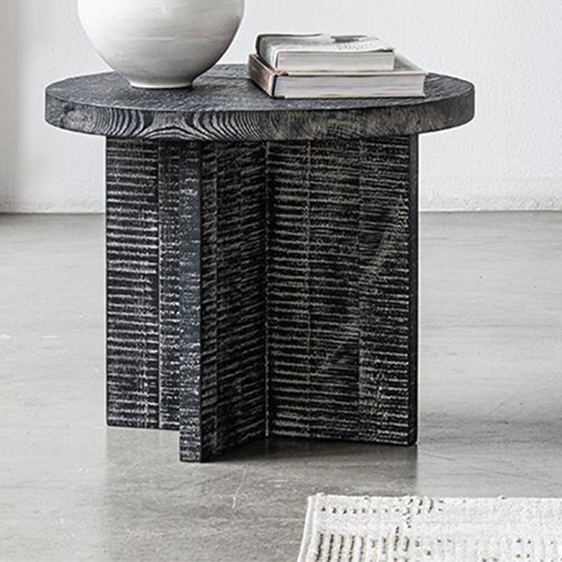 Contemporary Wooden Coffee Table Round Espresso Wood Cocktail Table Clearhalo 'Coffee & Accent Tables' 'Coffee Tables' 'coffee_tables' 'furn' 'furn_coffee_tables' 'Furniture' 'Living Room Furniture' 6761575