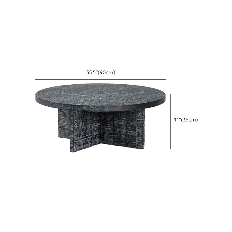 Contemporary Wooden Coffee Table Round Espresso Wood Cocktail Table Clearhalo 'Coffee & Accent Tables' 'Coffee Tables' 'coffee_tables' 'furn' 'furn_coffee_tables' 'Furniture' 'Living Room Furniture' 6761582