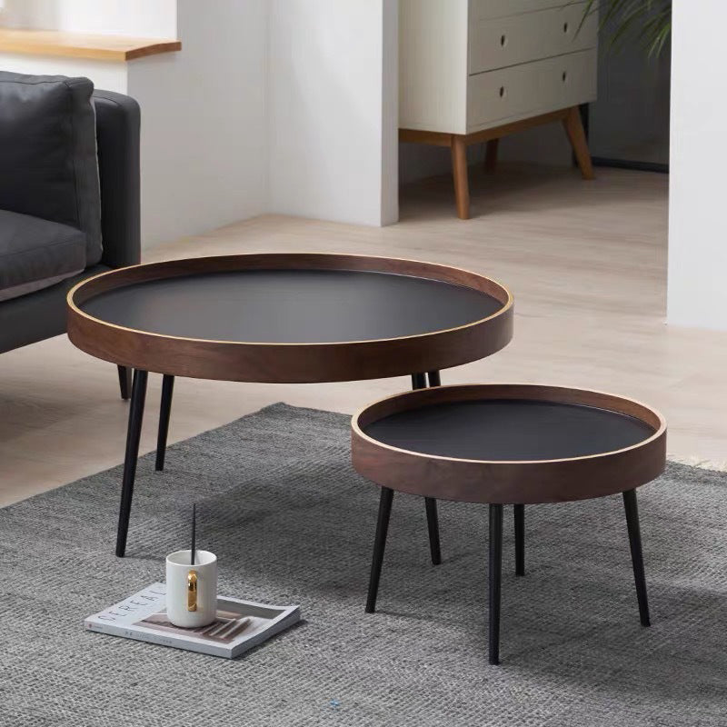 Metal and Wood Coffee Table Tray Top Cocktail Table with 4 Legs Clearhalo 'Coffee & Accent Tables' 'Coffee Tables' 'coffee_tables' 'furn' 'furn_coffee_tables' 'Furniture' 'Living Room Furniture' 6761584