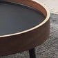 Metal and Wood Coffee Table Tray Top Cocktail Table with 4 Legs Clearhalo 'Coffee & Accent Tables' 'Coffee Tables' 'coffee_tables' 'furn' 'furn_coffee_tables' 'Furniture' 'Living Room Furniture' 6761587