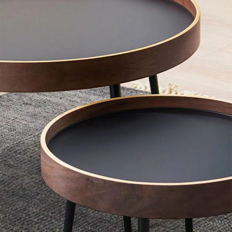 Metal and Wood Coffee Table Tray Top Cocktail Table with 4 Legs Clearhalo 'Coffee & Accent Tables' 'Coffee Tables' 'coffee_tables' 'furn' 'furn_coffee_tables' 'Furniture' 'Living Room Furniture' 6761590