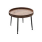 Metal and Wood Coffee Table Tray Top Cocktail Table with 4 Legs 20"L x 20"W x 16"H Walnut Clearhalo 'Coffee & Accent Tables' 'Coffee Tables' 'coffee_tables' 'furn' 'furn_coffee_tables' 'Furniture' 'Living Room Furniture' 6761592