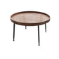 Metal and Wood Coffee Table Tray Top Cocktail Table with 4 Legs 29.5"L x 29.5"W x 18"H Walnut Clearhalo 'Coffee & Accent Tables' 'Coffee Tables' 'coffee_tables' 'furn' 'furn_coffee_tables' 'Furniture' 'Living Room Furniture' 6761593