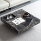 Contemporary Stone Coffee Table Rectangle Sled Coffee Cocktail Table Clearhalo 'Coffee & Accent Tables' 'Coffee Tables' 'coffee_tables' 'furn' 'furn_coffee_tables' 'Furniture' 'Living Room Furniture' 6761602