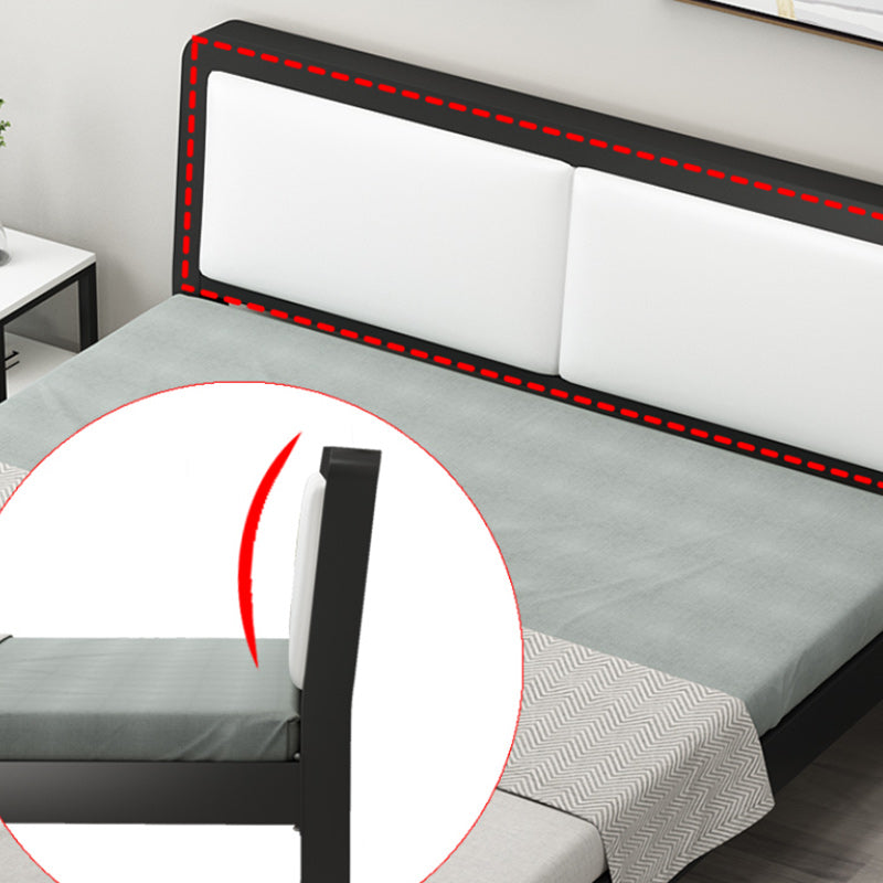 Contemporary Metal Bed with Slat Headboard Rectangular Adjustable Bed Clearhalo 'Bedroom Furniture' 'Beds' 'furn' 'furn_beds' 'Furniture' 6761648