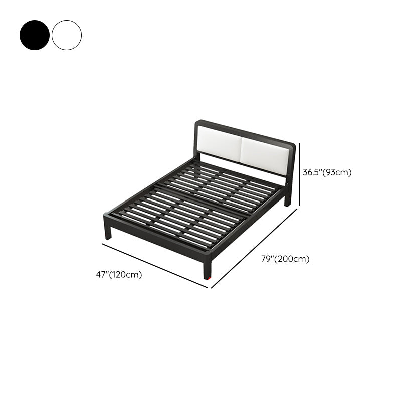Contemporary Metal Bed with Slat Headboard Rectangular Adjustable Bed Clearhalo 'Bedroom Furniture' 'Beds' 'furn' 'furn_beds' 'Furniture' 6761657