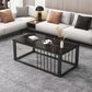 Contemporary Stone Coffee Table Rectangle Frame Coffee Cocktail Table Clearhalo 'Coffee & Accent Tables' 'Coffee Tables' 'coffee_tables' 'furn' 'furn_coffee_tables' 'Furniture' 'Living Room Furniture' 6761664