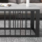 Contemporary Stone Coffee Table Rectangle Frame Coffee Cocktail Table Clearhalo 'Coffee & Accent Tables' 'Coffee Tables' 'coffee_tables' 'furn' 'furn_coffee_tables' 'Furniture' 'Living Room Furniture' 6761667
