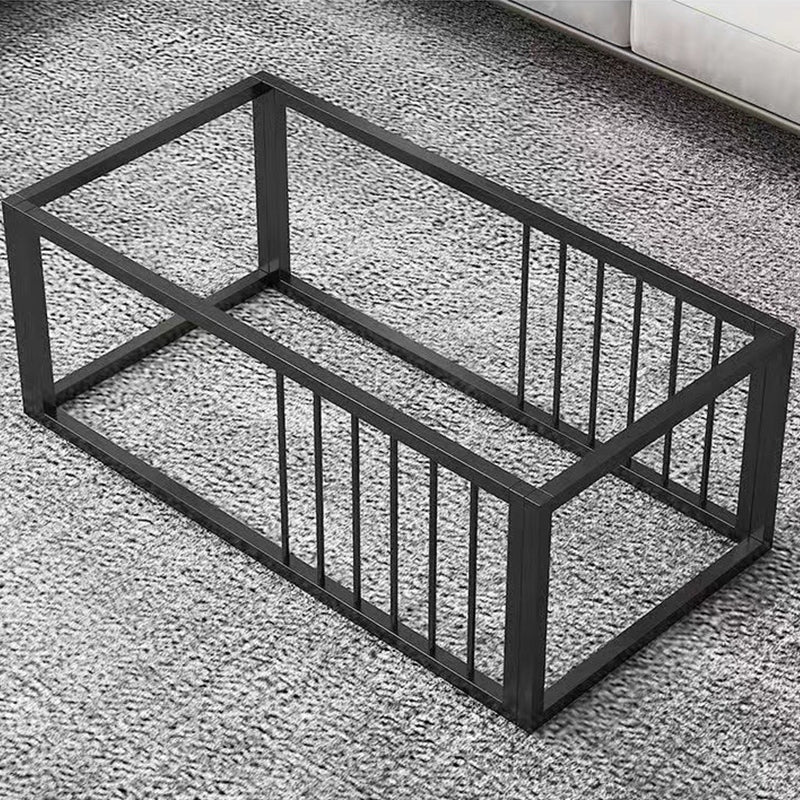 Contemporary Stone Coffee Table Rectangle Frame Coffee Cocktail Table Clearhalo 'Coffee & Accent Tables' 'Coffee Tables' 'coffee_tables' 'furn' 'furn_coffee_tables' 'Furniture' 'Living Room Furniture' 6761668