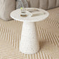 White Pedestal Coffee Table Round Coffee Table for Living Room