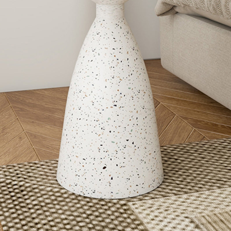 White Pedestal Coffee Table Round Coffee Table for Living Room