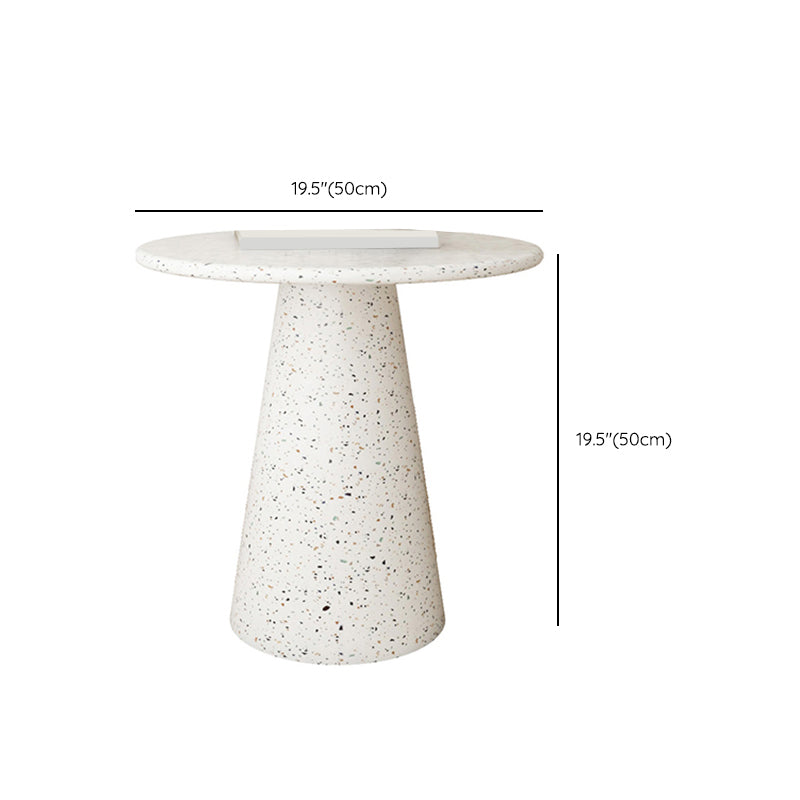 White Pedestal Coffee Table Round Coffee Table for Living Room