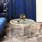 Contemporary Glass-Topped Coffee Table 3 Legs Coffee Cocktail Table Clearhalo 'Coffee & Accent Tables' 'Coffee Tables' 'coffee_tables' 'furn' 'furn_coffee_tables' 'Furniture' 'Living Room Furniture' 6761692