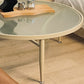 Contemporary Glass-Topped Coffee Table 3 Legs Coffee Cocktail Table Clearhalo 'Coffee & Accent Tables' 'Coffee Tables' 'coffee_tables' 'furn' 'furn_coffee_tables' 'Furniture' 'Living Room Furniture' 6761696