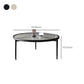 Contemporary Glass-Topped Coffee Table 3 Legs Coffee Cocktail Table Clearhalo 'Coffee & Accent Tables' 'Coffee Tables' 'coffee_tables' 'furn' 'furn_coffee_tables' 'Furniture' 'Living Room Furniture' 6761702