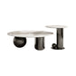 Glam Round Slate Cocktail Table Stainless Steel Abstract Coffee Table Clearhalo 'Coffee & Accent Tables' 'Coffee Tables' 'coffee_tables' 'furn' 'furn_coffee_tables' 'Furniture' 'Living Room Furniture' 6761710