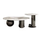 Glam Round Slate Cocktail Table Stainless Steel Abstract Coffee Table Clearhalo 'Coffee & Accent Tables' 'Coffee Tables' 'coffee_tables' 'furn' 'furn_coffee_tables' 'Furniture' 'Living Room Furniture' 6761715