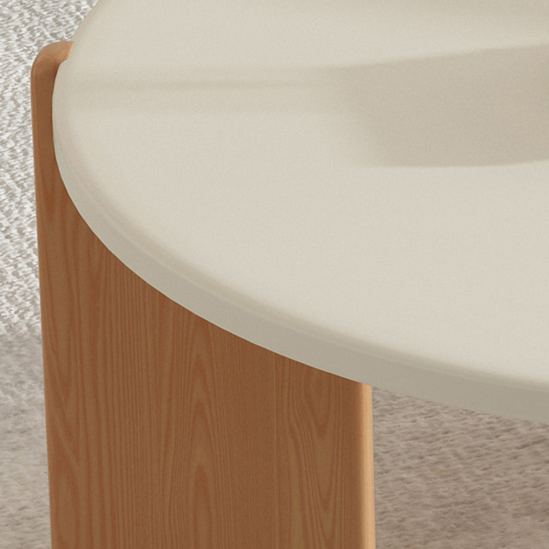 Salontafel met 3 poten, eigentijdse massief houten ronde cocktailtafel