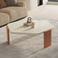 No Distressing Modern Coffee Table Set Beech Coffee Table with 3 Legs