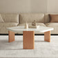 No Distressing Modern Coffee Table Set Beech Coffee Table with 3 Legs