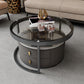 Modern Coffee Cocktail Table Round Nesting Coffee Table Set with Drawer Clearhalo 'Coffee & Accent Tables' 'Coffee Tables' 'coffee_tables' 'furn' 'furn_coffee_tables' 'Furniture' 'Living Room Furniture' 6761777