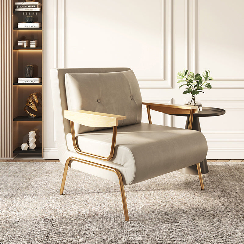 Glam Foldable Futon Sofa Bed Bonded Leather Convertible Sofas 31"L x 28"W x 35"H Khaki Clearhalo 'furn' 'furn_futons' 'Furniture' 'Futons & Daybeds' 'Futons' 'Living Room Furniture' 6761990