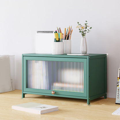 Green Glass Paned Accent Cabinet Modern Bamboo Storage Cabinet Clearhalo 'Cabinets & Chests' 'cabinets_chests' 'furn' 'furn_cabinets_chests' 'Furniture' 'Living Room Furniture' 6762071