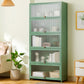 Green Glass Paned Accent Cabinet Modern Bamboo Storage Cabinet Clearhalo 'Cabinets & Chests' 'cabinets_chests' 'furn' 'furn_cabinets_chests' 'Furniture' 'Living Room Furniture' 6762075