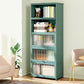 Green Glass Paned Accent Cabinet Modern Bamboo Storage Cabinet 23.6"L x 12.6"W x 67.7"H Clearhalo 'Cabinets & Chests' 'cabinets_chests' 'furn' 'furn_cabinets_chests' 'Furniture' 'Living Room Furniture' 6762085