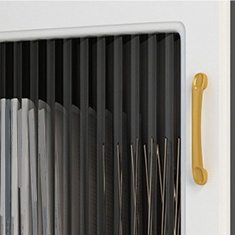 15.7" W Modern Glass Paned Cabinet Shelves Included Side Cabinet with 2 Doors Clearhalo 'Cabinets & Chests' 'cabinets_chests' 'furn' 'furn_cabinets_chests' 'Furniture' 'Living Room Furniture' 6762116