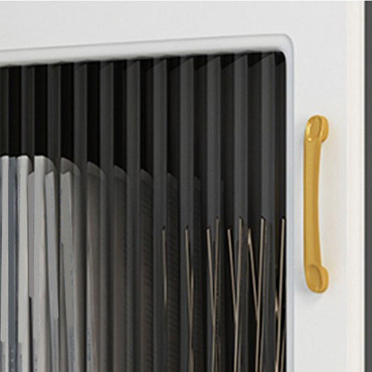 15.7" W Modern Glass Paned Cabinet Shelves Included Side Cabinet with 2 Doors Clearhalo 'Cabinets & Chests' 'cabinets_chests' 'furn' 'furn_cabinets_chests' 'Furniture' 'Living Room Furniture' 6762116