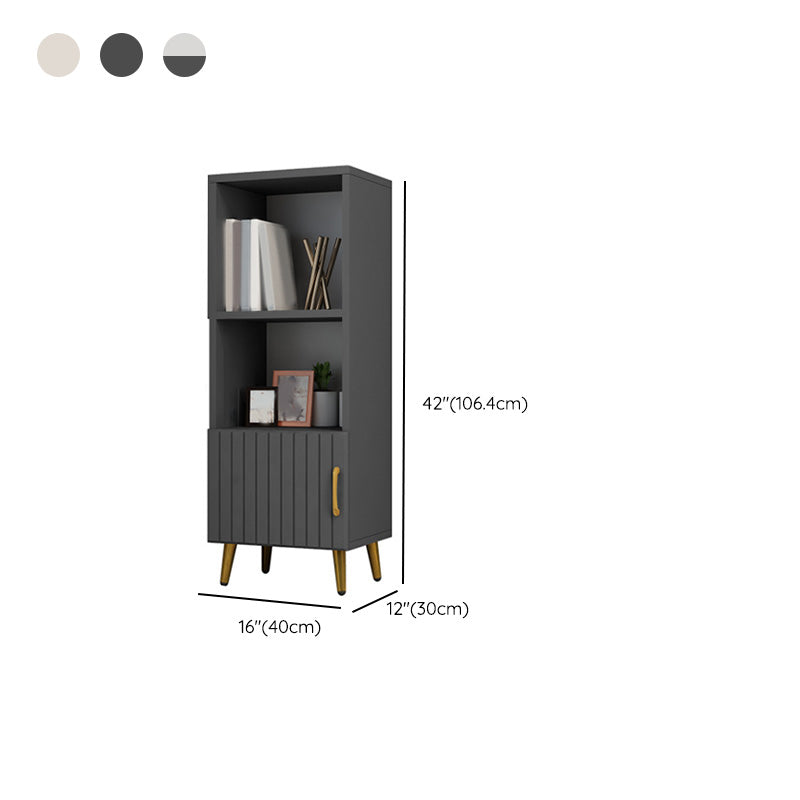 15.7" W Modern Glass Paned Cabinet Shelves Included Side Cabinet with 2 Doors Clearhalo 'Cabinets & Chests' 'cabinets_chests' 'furn' 'furn_cabinets_chests' 'Furniture' 'Living Room Furniture' 6762135