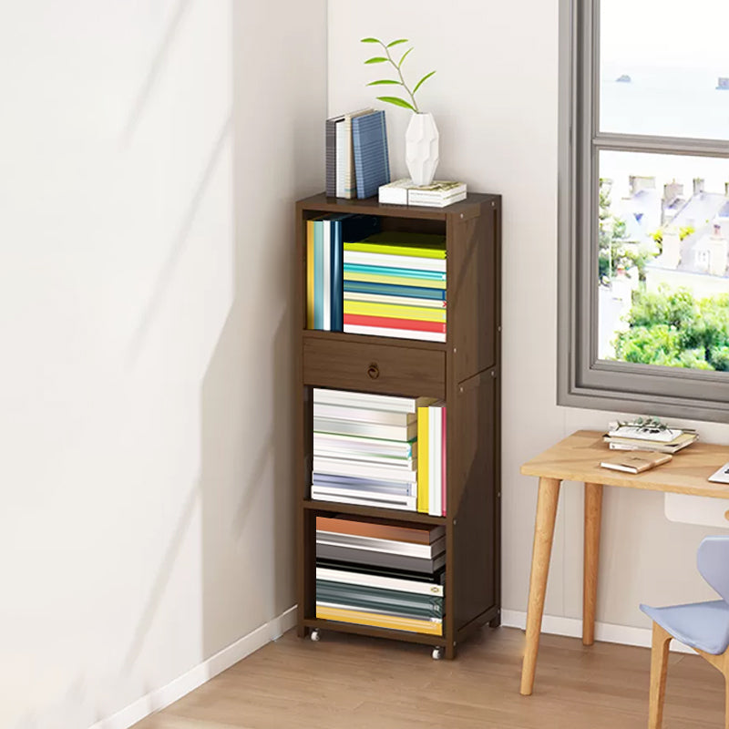 Modern Wooden Accent Chest Living Room Chest with Shelves in Dark Brone 16"L x 12"W x 40"H Clearhalo 'Cabinets & Chests' 'cabinets_chests' 'furn' 'furn_cabinets_chests' 'Furniture' 'Living Room Furniture' 6762139