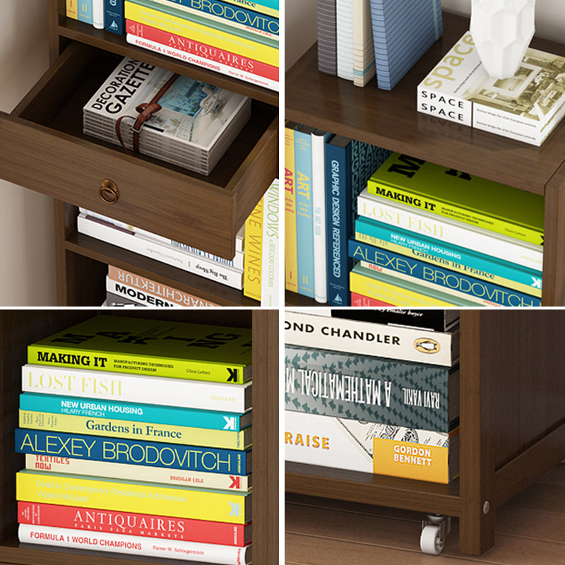 Modern Wooden Accent Chest Living Room Chest with Shelves in Dark Brone Clearhalo 'Cabinets & Chests' 'cabinets_chests' 'furn' 'furn_cabinets_chests' 'Furniture' 'Living Room Furniture' 6762150