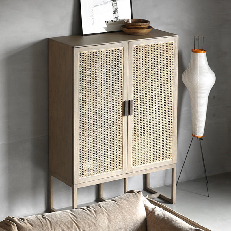 Rectangle Storage Cabinet Solid Wood Bar Pulls Cabinet with Doors Clearhalo 'Cabinets & Chests' 'cabinets_chests' 'furn' 'furn_cabinets_chests' 'Furniture' 'Living Room Furniture' 6762184