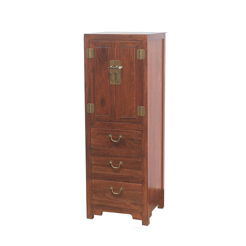 Modern Rectangle Storage Cabinet Solid Wood Cabinet with Drawer Dark Wood Clearhalo 'Cabinets & Chests' 'cabinets_chests' 'furn' 'furn_cabinets_chests' 'Furniture' 'Living Room Furniture' 6762213