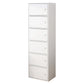 Modern Rectangle Storage Cabinet Wood Knobs Cabinet with Doors 16"L x 12"W x 60"H White Clearhalo 'Cabinets & Chests' 'cabinets_chests' 'furn' 'furn_cabinets_chests' 'Furniture' 'Living Room Furniture' 6762252