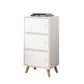 Modern Rectangle Storage Cabinet Wood Knobs Cabinet with Doors 15.7"L x 9.4"W x 34.3"H White Clearhalo 'Cabinets & Chests' 'cabinets_chests' 'furn' 'furn_cabinets_chests' 'Furniture' 'Living Room Furniture' 6762261