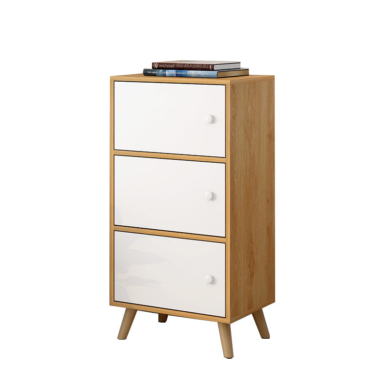 Modern Rectangle Storage Cabinet Wood Knobs Cabinet with Doors 15.7"L x 9.4"W x 34.3"H Natural Clearhalo 'Cabinets & Chests' 'cabinets_chests' 'furn' 'furn_cabinets_chests' 'Furniture' 'Living Room Furniture' 6762267