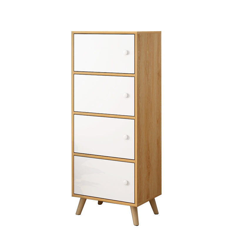 Modern Rectangle Storage Cabinet Wood Knobs Cabinet with Doors 15.7"L x 9.4"W x 44.9"H Natural Clearhalo 'Cabinets & Chests' 'cabinets_chests' 'furn' 'furn_cabinets_chests' 'Furniture' 'Living Room Furniture' 6762269