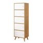 Modern Rectangle Storage Cabinet Wood Knobs Cabinet with Doors 15.7"L x 9.4"W x 54.3"H Natural Clearhalo 'Cabinets & Chests' 'cabinets_chests' 'furn' 'furn_cabinets_chests' 'Furniture' 'Living Room Furniture' 6762272