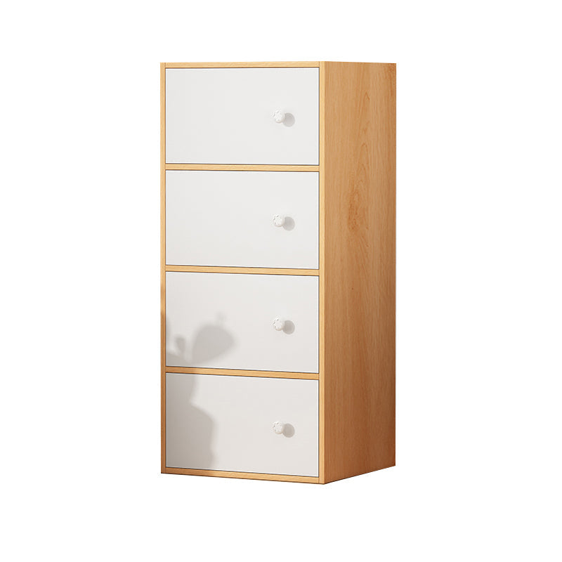 Modern Rectangle Chest Bar Pulls Storage Cabinet with Drawer 16"L x 9"W x 40"H Natural Clearhalo 'Cabinets & Chests' 'cabinets_chests' 'furn' 'furn_cabinets_chests' 'Furniture' 'Living Room Furniture' 6762309