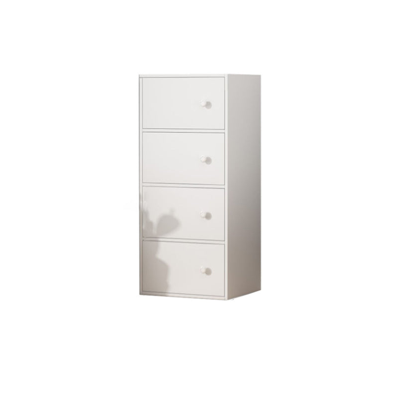 Modern Rectangle Chest Bar Pulls Storage Cabinet with Drawer 16"L x 9"W x 40"H White Clearhalo 'Cabinets & Chests' 'cabinets_chests' 'furn' 'furn_cabinets_chests' 'Furniture' 'Living Room Furniture' 6762327