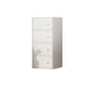 Modern Rectangle Chest Bar Pulls Storage Cabinet with Drawer 16"L x 12"W x 40"H White Clearhalo 'Cabinets & Chests' 'cabinets_chests' 'furn' 'furn_cabinets_chests' 'Furniture' 'Living Room Furniture' 6762335