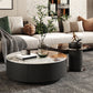 Glass Modern Round Side Table Bedroom No Distressing End Table