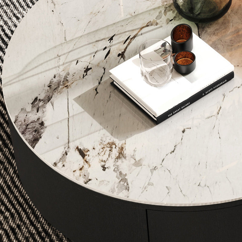 Glass Modern Round Side Table Bedroom No Distressing End Table