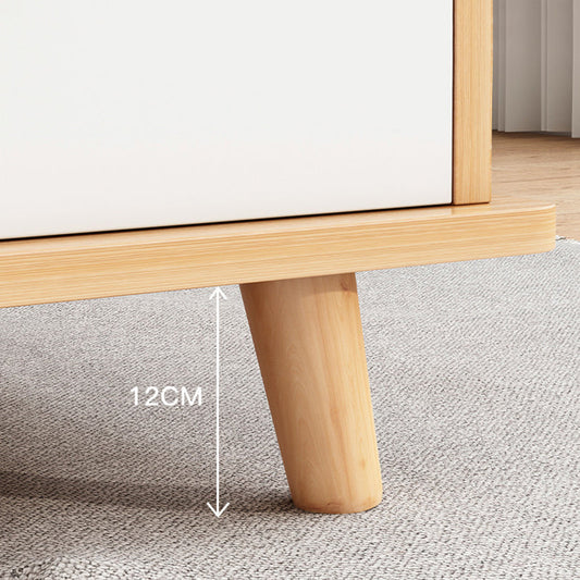 Artificial Wood Coffee or End Table 4 Legs Coffee Table in Light Wood and Espresso Wood