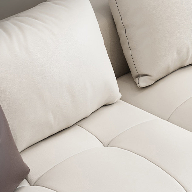 26 "H divano scandinavo di divano crema in pelle resistente alla pelle