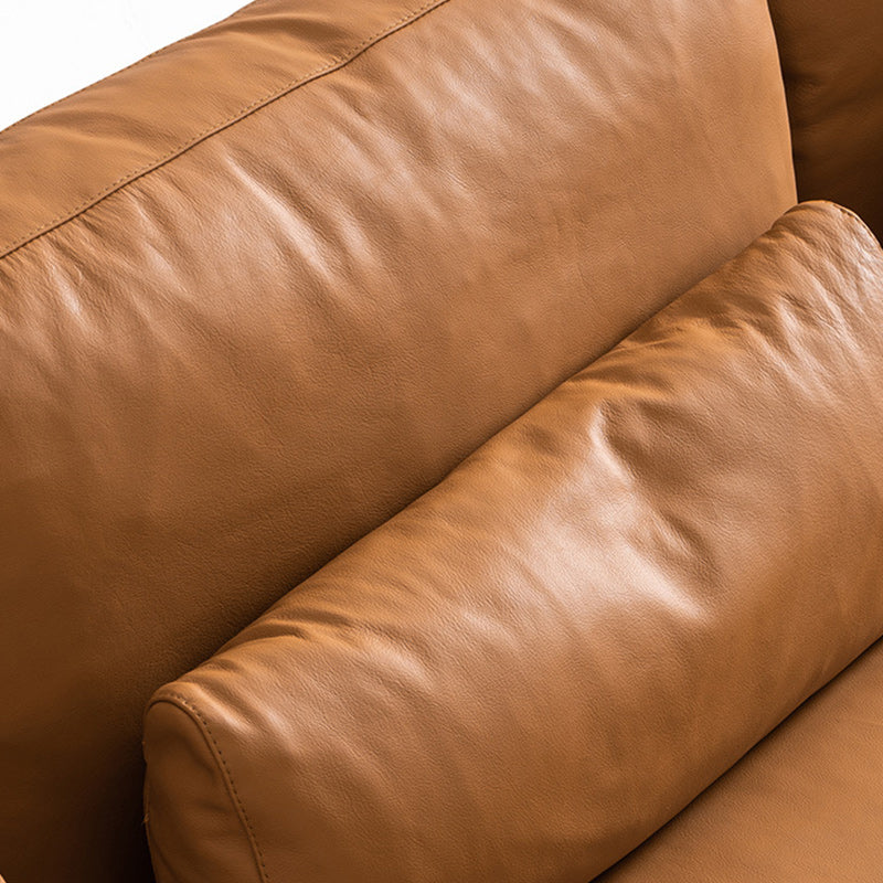 31 "H divano scandinavo in pelle sezionale con cuscini bostol